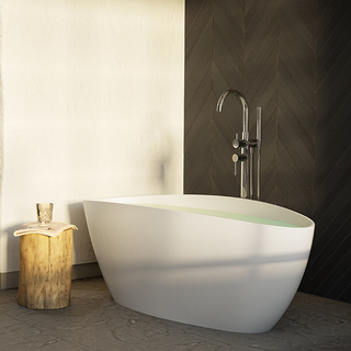 Badkar Ellipse 157 Cm Vitt Matt